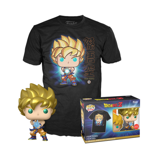 Dragon Ball - Saiyan Goku Tee + Pop Gamestop Exclusive