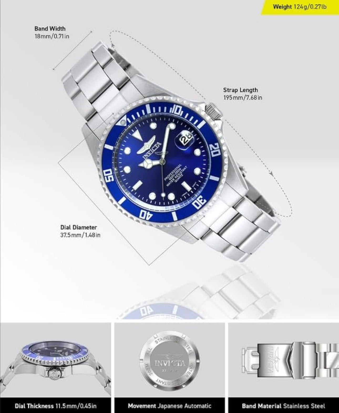 Invicta - Pro Diver Men (9204OB) Coin Edge (37.5mm) 200m Quartz