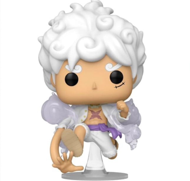 One Piece - Funko Pop Luffy Gear 5 (detalle en caja)
