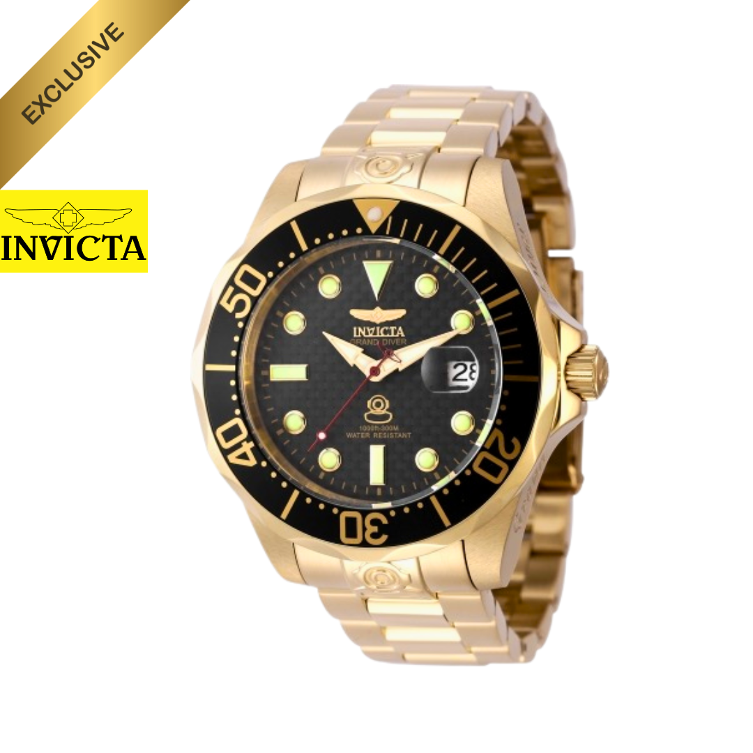 (Por llegar) Invicta - Ocean Voyage 47mm Steel Gold Black Dial Automatic 300m (47685)
