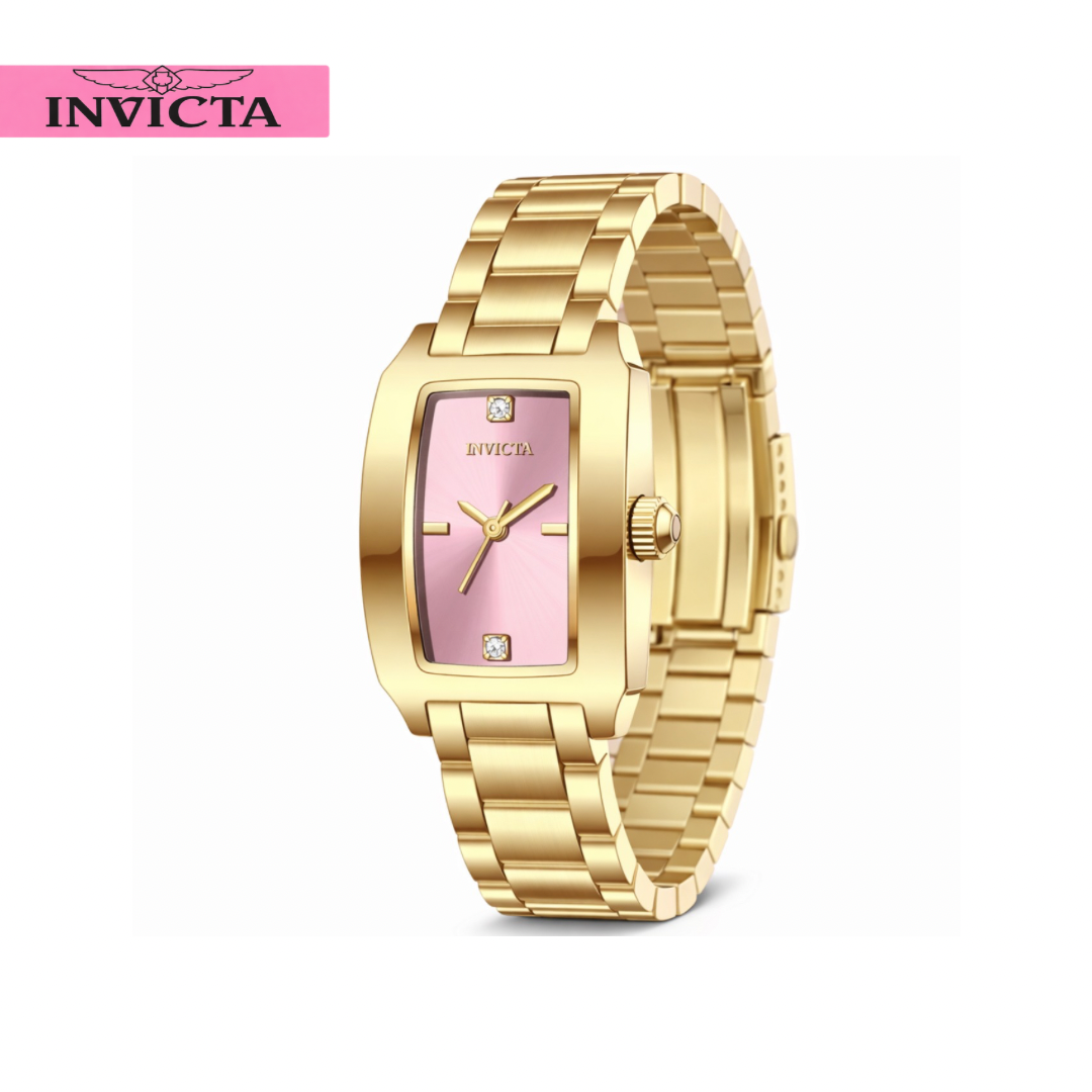 Invicta - Wildflower Women 22mm Gold Pink Dial diamond (69442) 30m