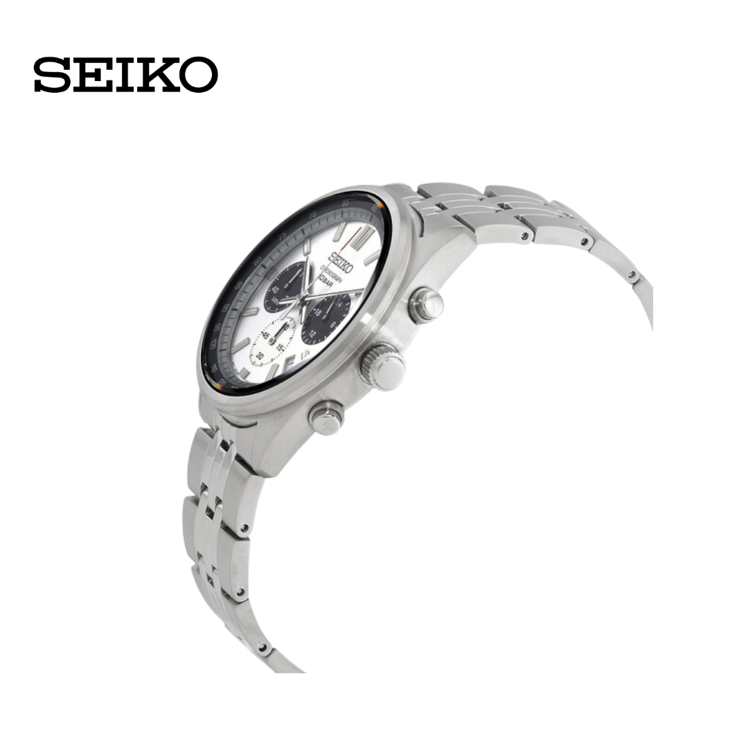 (Por llegar) Seiko - Motorsports Chronograph Quartz White Dial 41.5mm (SSB425P1) 10atm