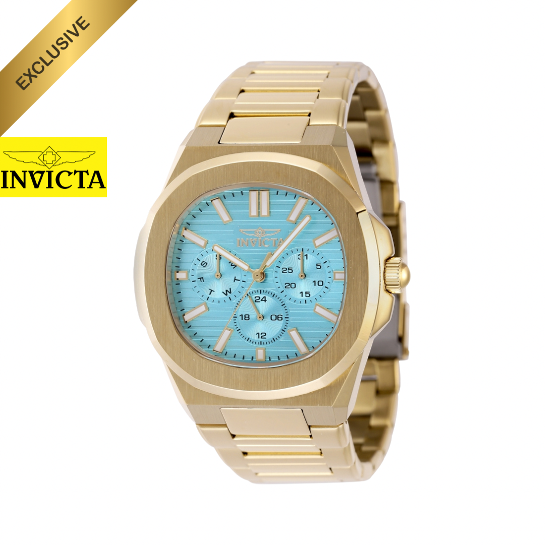 Invicta - Speedway (patek) Exclusive Gold Light Blue Dial multi 41mm (48522) 50m