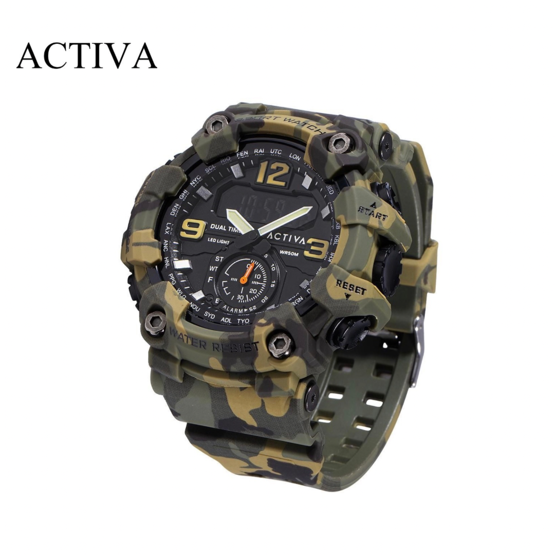Activa - Black Ops Digital Analog Camuflaje 56mm (acw1637-004) (5atm)