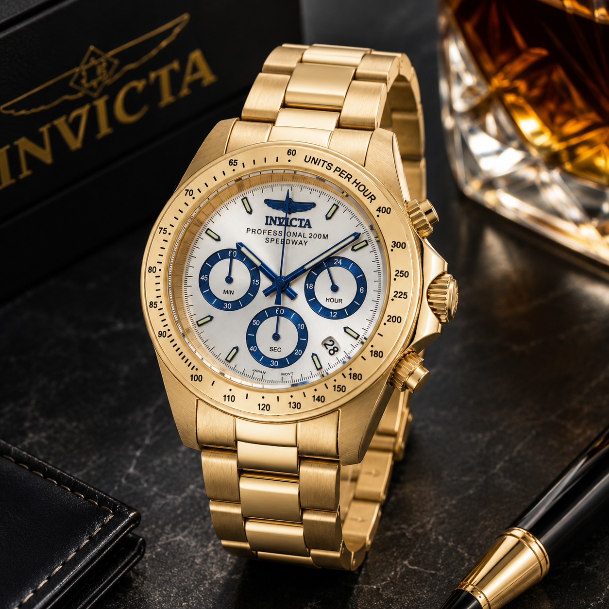 Invicta - Speedway Torvane Gold Exclusive 39.5mm (17312) (20atm)