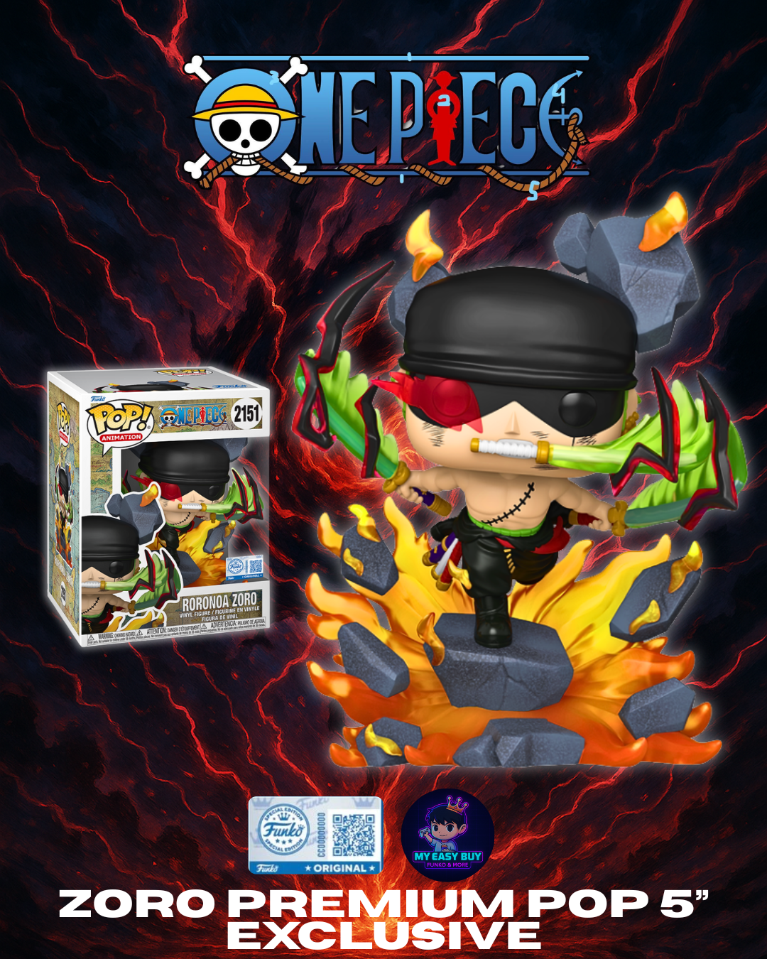 (Preorden) One Piece - Zoro Premium Exclusive Pop 5” Amazon