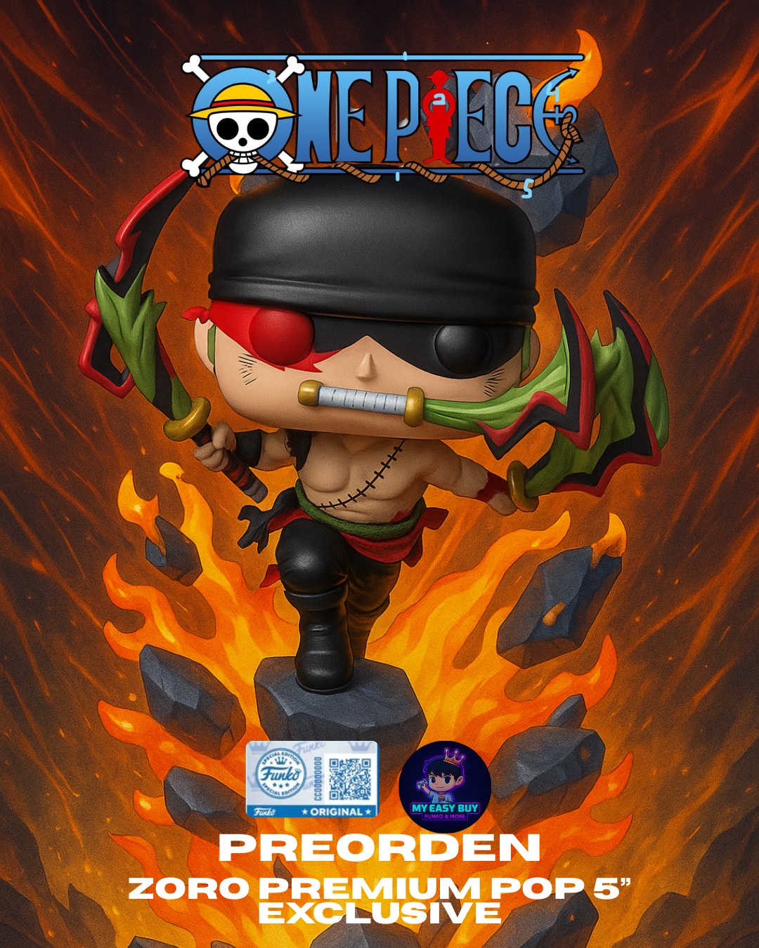(Preorden) One Piece - Zoro Premium Exclusive Pop 5” Amazon