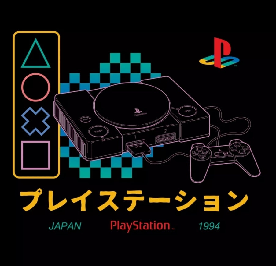 Playstation Neon 90's Unisex T Shirt (Talla M)