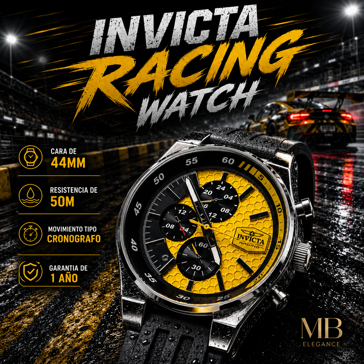 Invicta - Racing Yellow Dial 44mm (47738) 50m