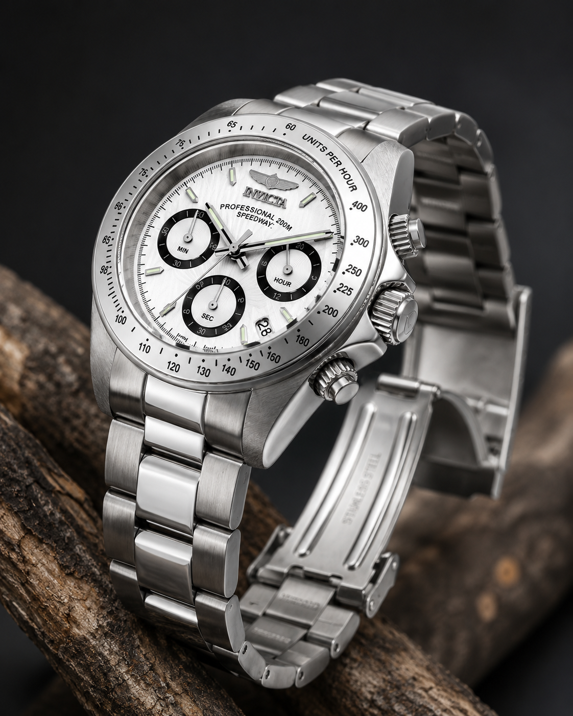 Invicta - Speedway Profesional White Dial 39.5mm (9211) (20 atm)