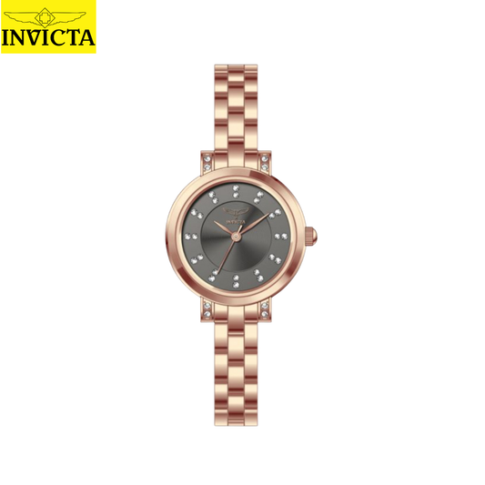 Invicta - Angel Lady 25mm Metal Rose Gold Charcoal Dial Quartz(69071)