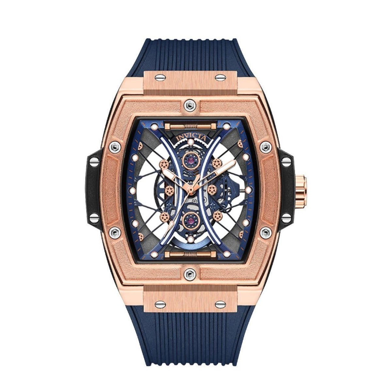 Invicta - S1 Rally Gold Skeleton Blue Band Sport Quartz 50mm (69846) 30m