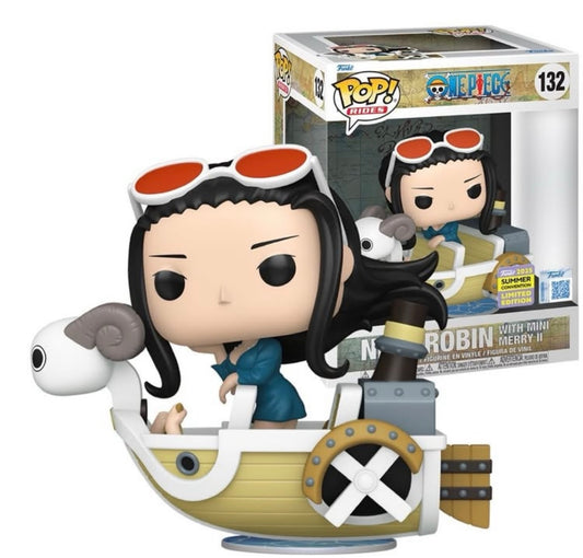 One Piece - Nico Robin with mini merry II San Diego Comic Con Exclusive (premium pop 5”) pequeño detalle en caja