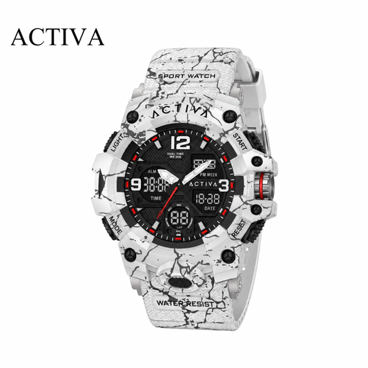 Activa - Activa X Digital Analog White black dial 49mm (acw8008-003) 50m