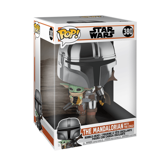 Star Wars - The Mandalorian with the child jumbo pop 10” #380