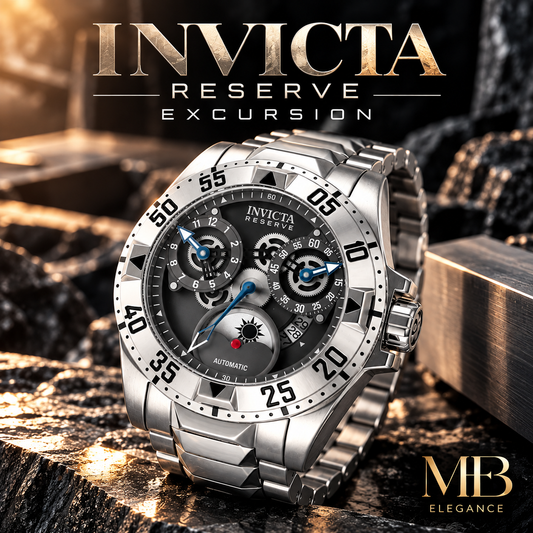 Invicta - Reserve Excursion Automatico Black Dial Sol/Luna 49.5mm (47570) 200m