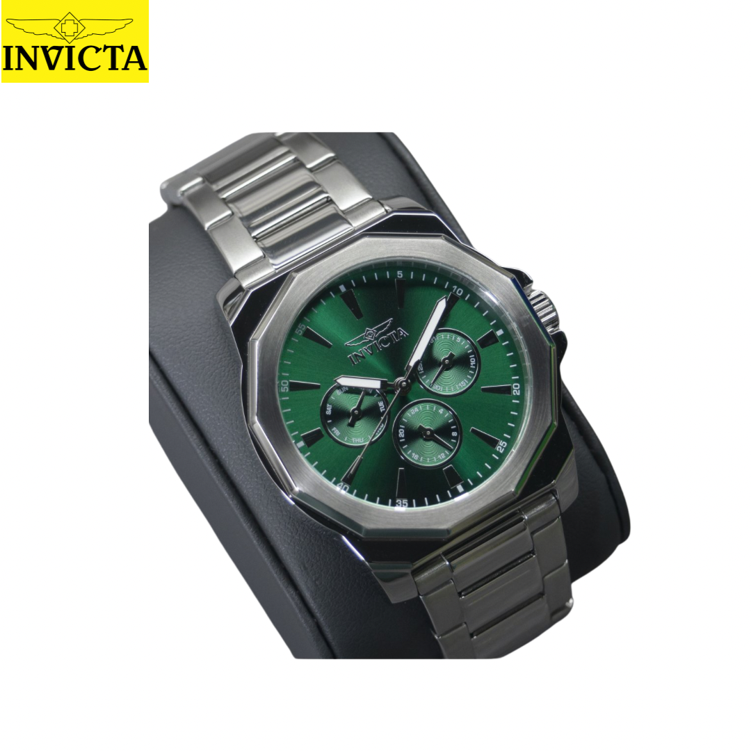 Invicta - Speedway Multi Green Dial Hora Fecha/Dia de semana (46844) 42mm  (30m)
