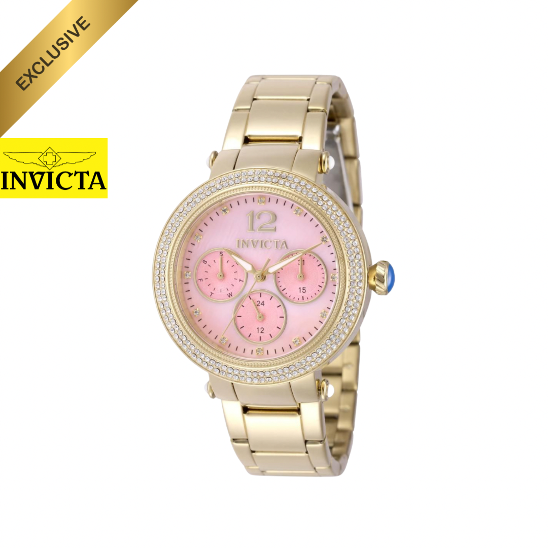 Invicta - women Bolt Pearl Pink / gold 37mm (49813) 100m