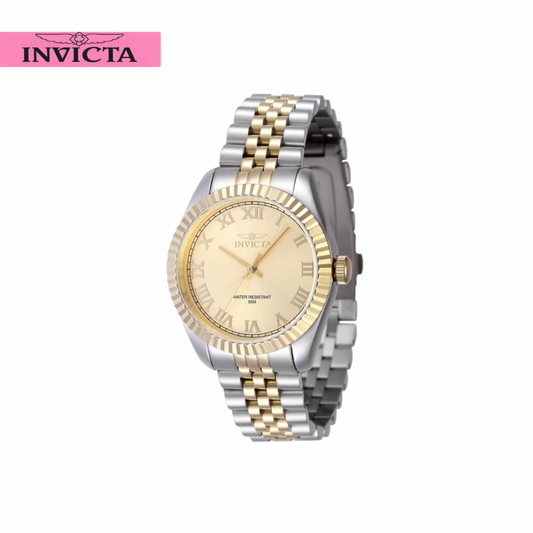 Invicta - Specialty Women 36mm Gold dial Steel gold Silver duo tone 50m (47416)