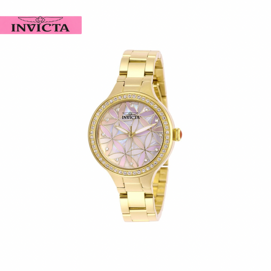 Invicta - Wildflower Women Exclusive Gold Pink Dial 34mm ( 28822) 100m