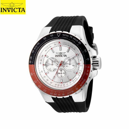 Invicta - Aviator Skyshock Red black Bisel 50mm (33027) white dial Quartz 100m