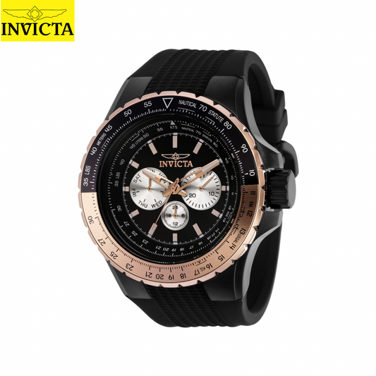 Invicta - Aviator Skyshock Rose Gold Bisel 50mm (37032) Black dial Quartz 100m