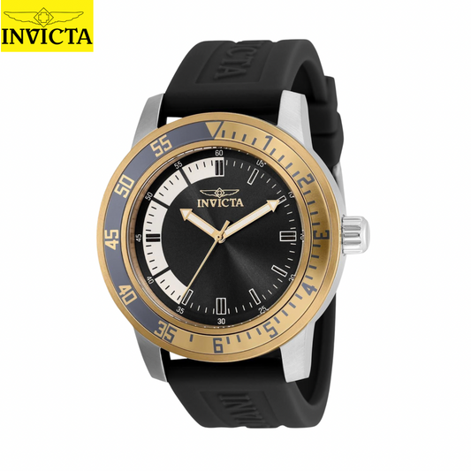 Invicta - Specialty Men 45mm Gold Bisel (35681) Black  Dial
