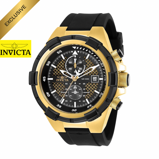 Invicta - Aviator Jet Frame Midnight Black Gold 50.5mm (28100) 100m
