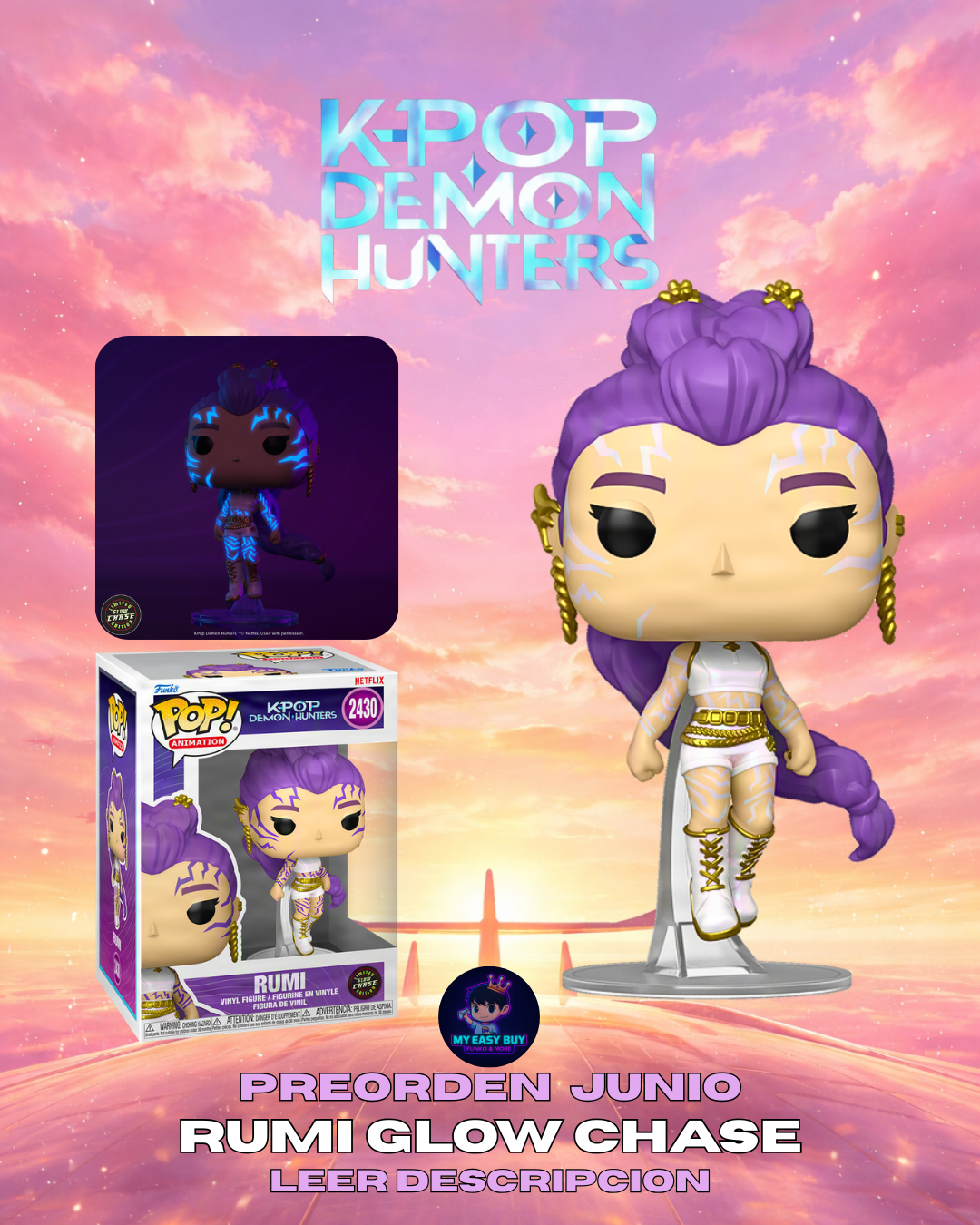 (Preorden Junio) K pop Demon Hunters - Set Chase Solo Mira y Zoey Bundle