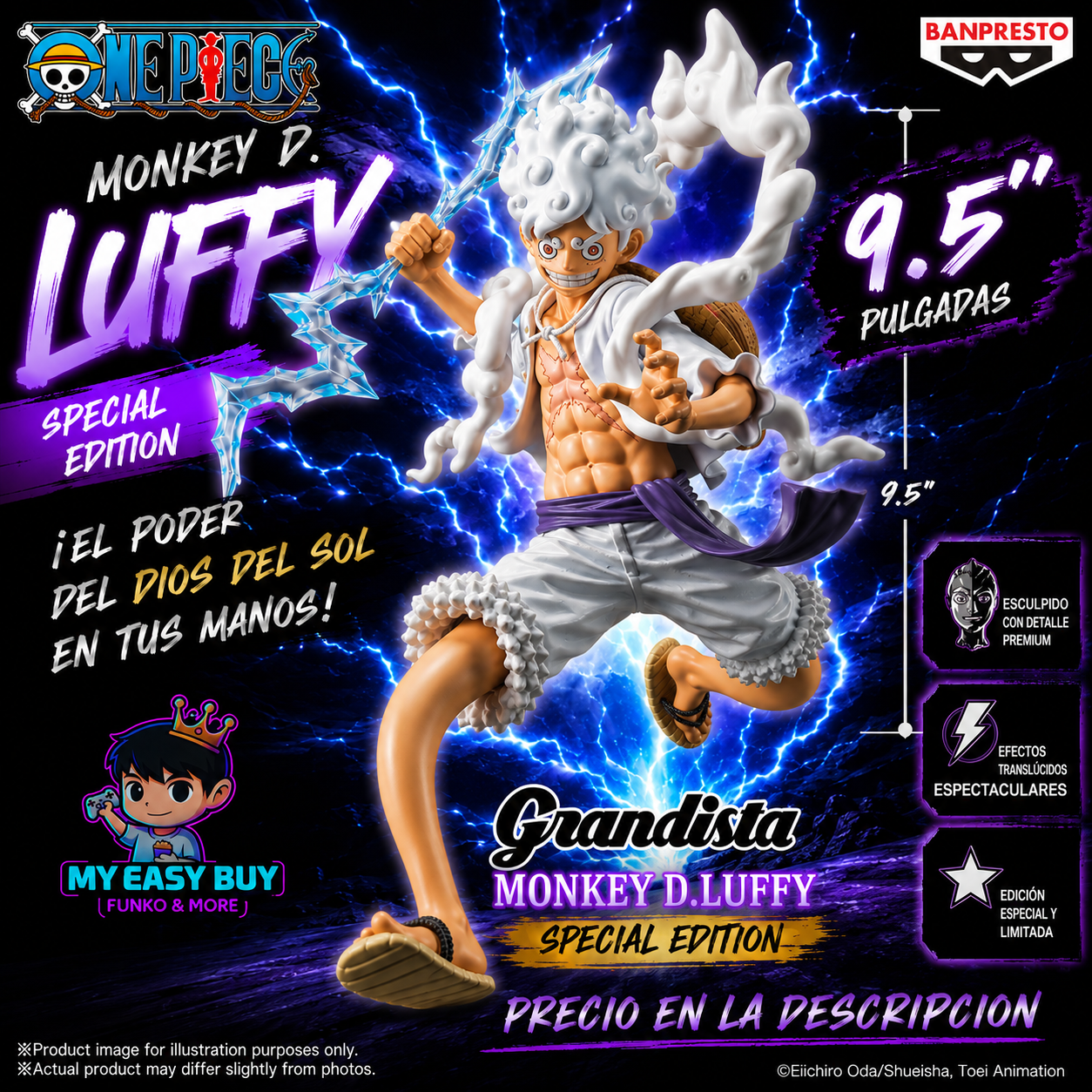 One Piece - Bandai Grandista Special Edition Luffy Gear 5 10”