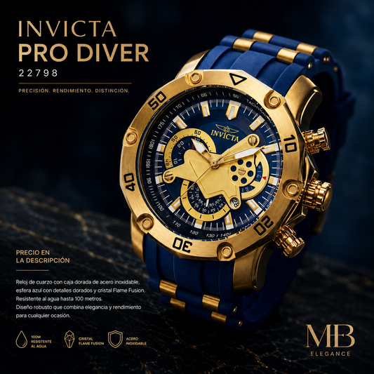 Invicta - Pro Diver Scuba Gold Blue 50mm (22798) 100m