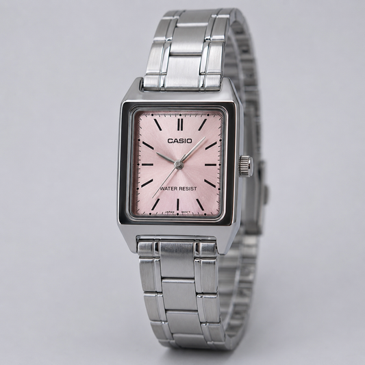 Casio - LTPV007D Women Pink Dial Date 30mm (30m)
