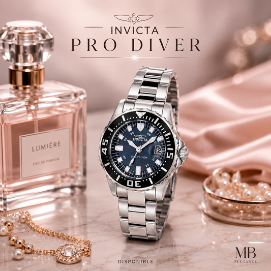 Invicta - Women Pro Diver Swiss ronda silver Dial Madre Perla Negro 30mm (2959) 10atm