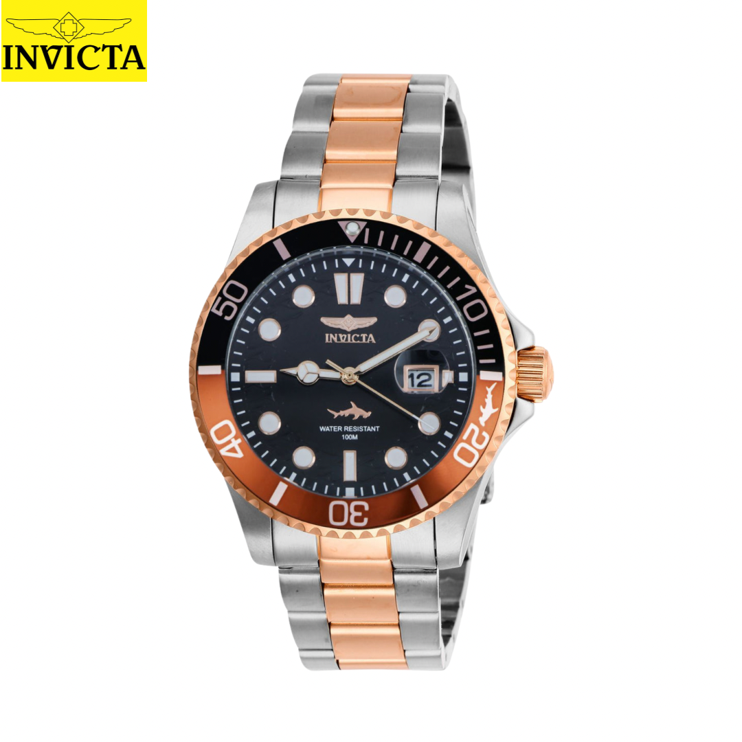 Invicta - Heritage Pro Diver Rose Gold  Black Dial 43mm (44717) 10atm