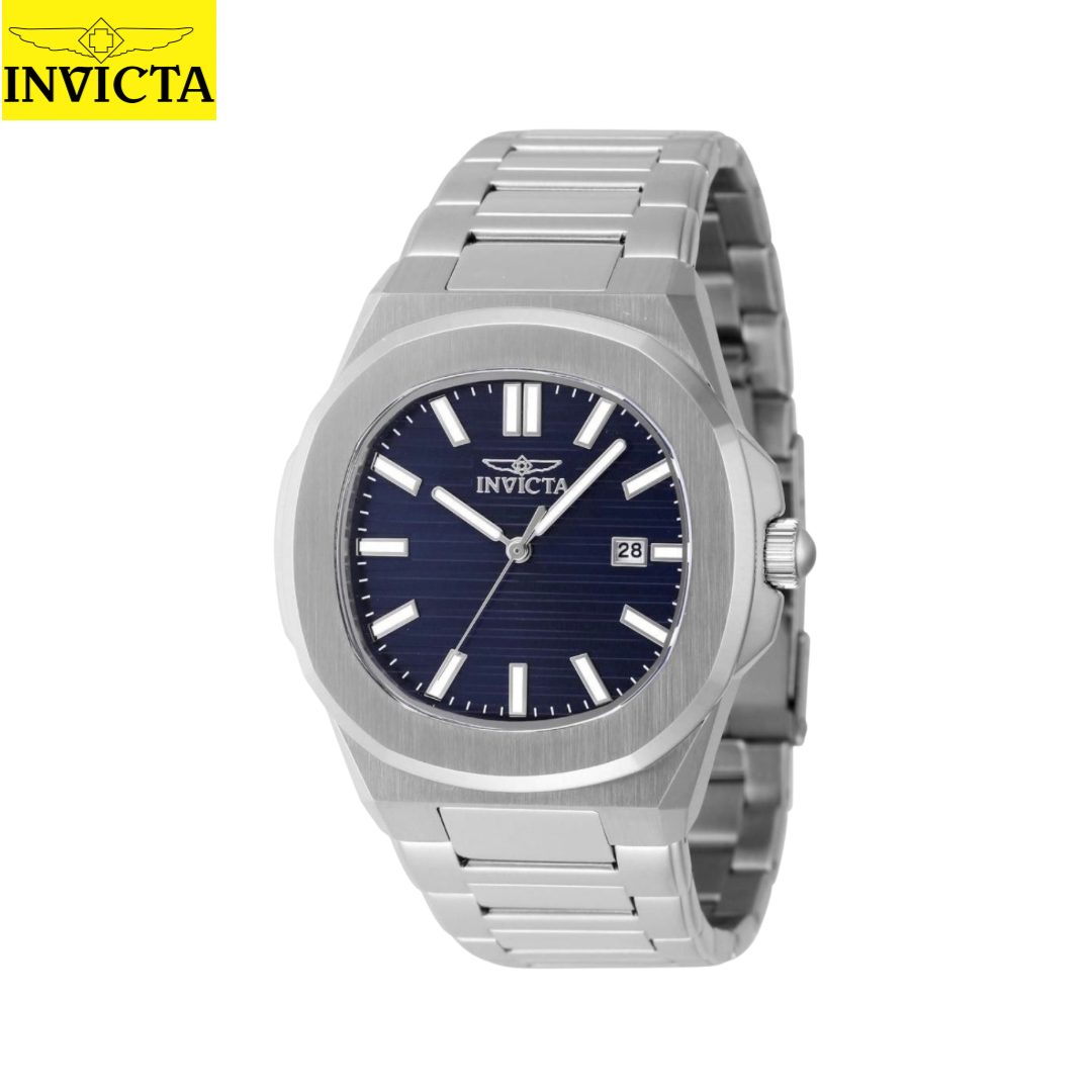 Invicta - Speedway Silver Blue Elegant Dial (patek) 41mm (48320) 5atm