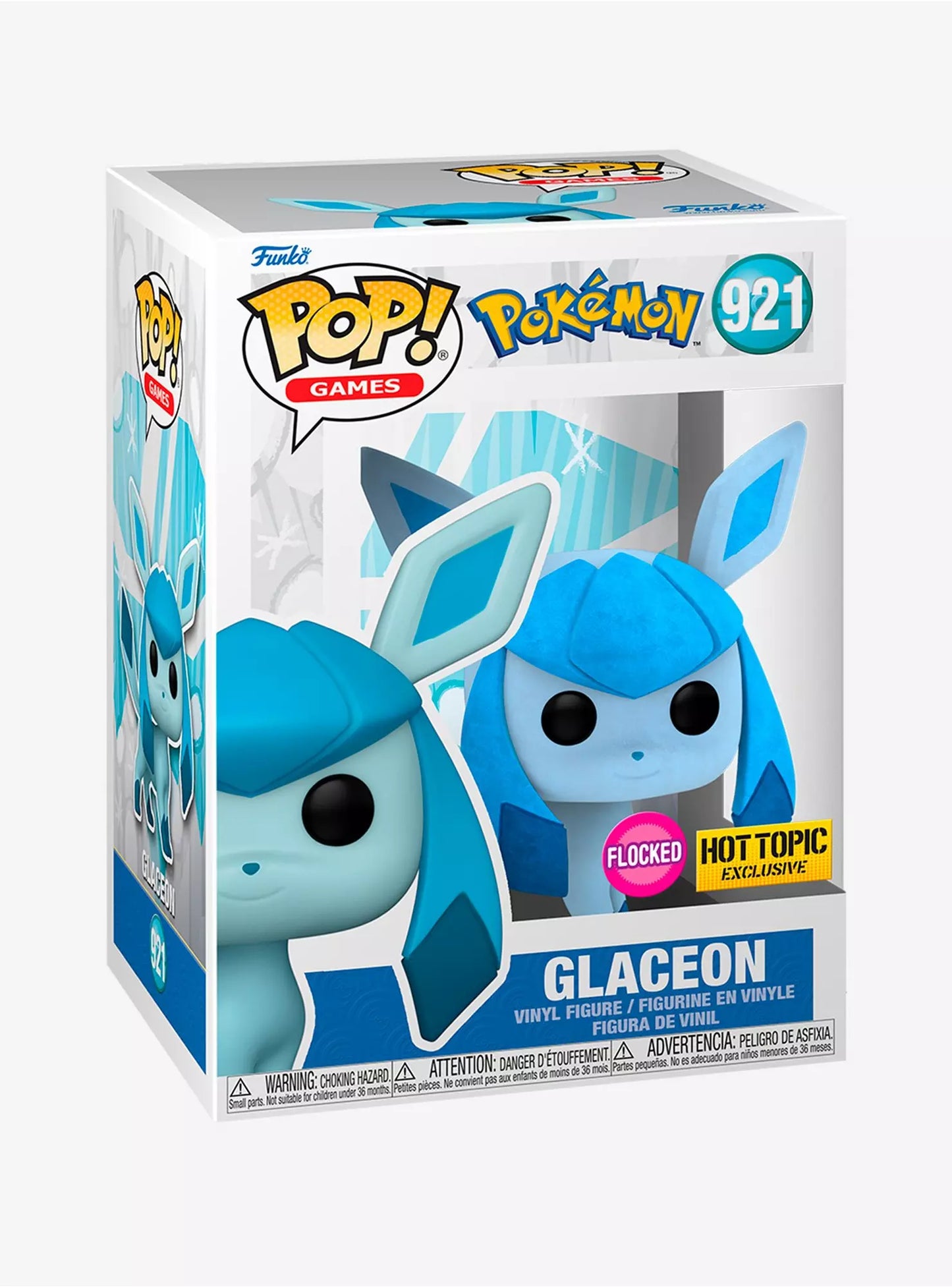 Pokemon - Glaceon Hot topic Exclusive Flocked