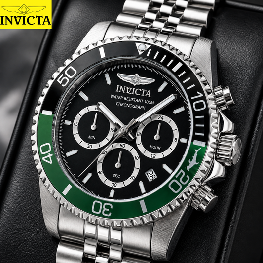 Invicta - Pro Diver Titan Dual Tone Green Black Bisel 43mm (48380) 10atm
