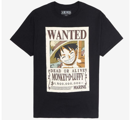 One Piece - Luffy Wanted Poster T shirt