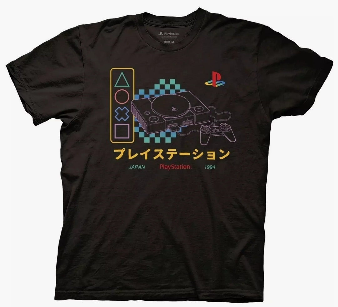 Playstation Neon 90's Unisex T Shirt (Talla M)